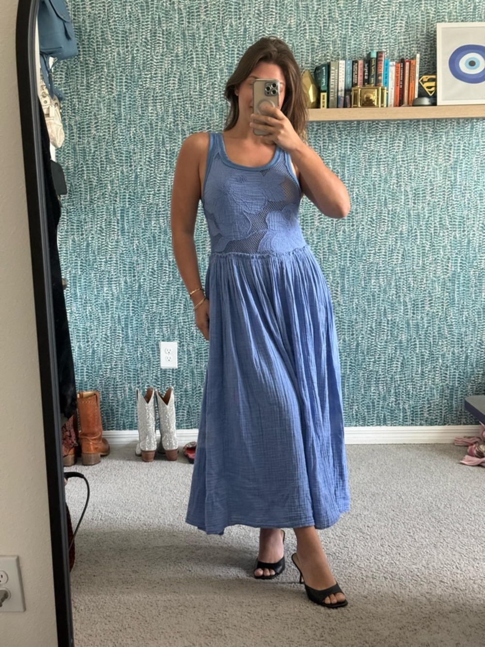 Free People Pearl Floral‎ Maxi Dress size xs